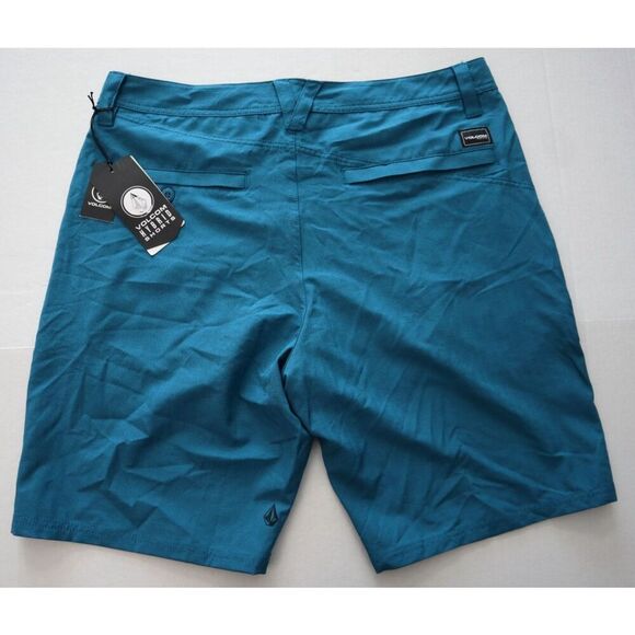Volcom A3212302 Men's Sz 34 Ocean Teal Slub Frickin Cross Shred 20 Hybrid Shorts - Picture 2 of 9